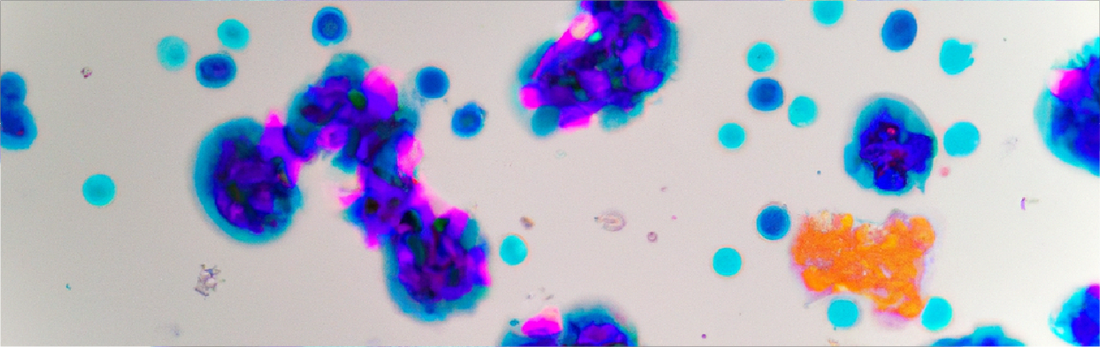 Flow cytometry cells created using DALL-E